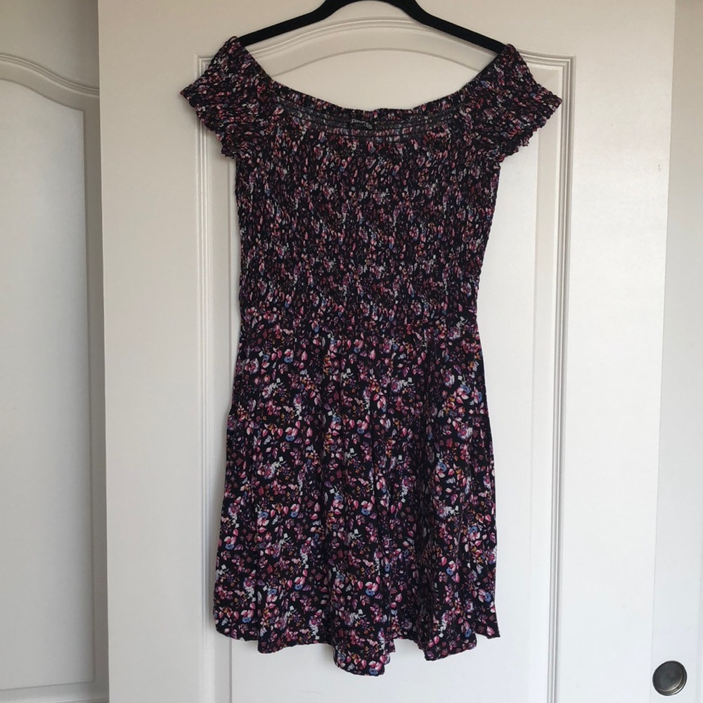 Express Off the Shoulder Fit and Flare Dress